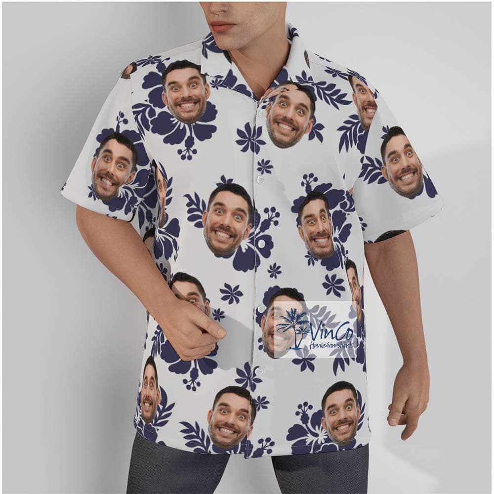 Vintage Custom Multiple Faces Aloha Shirt For Men (2)