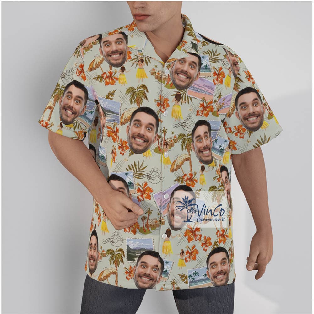 Your Face Hawaiian Resort Shirt For Men (3)