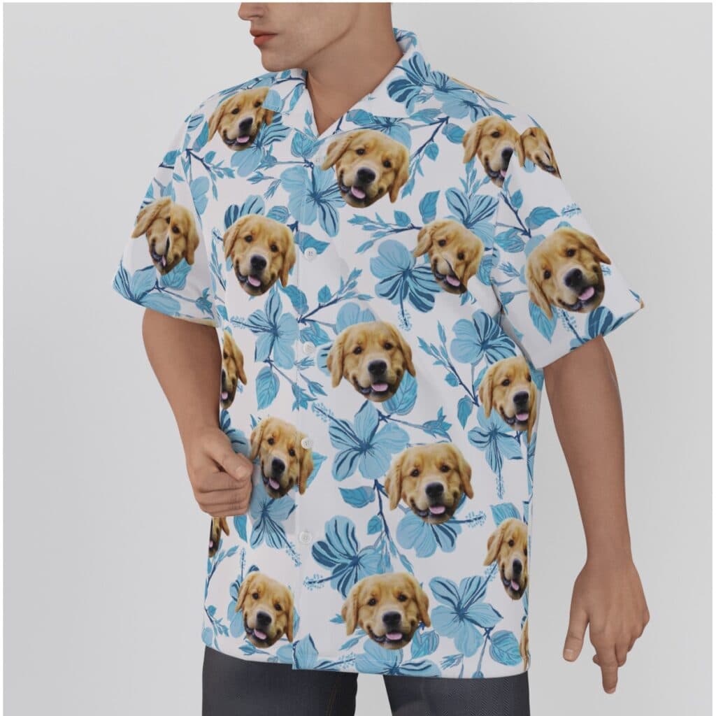 Custom Hawaiian Shirt With Multiple Pet Faces (2)