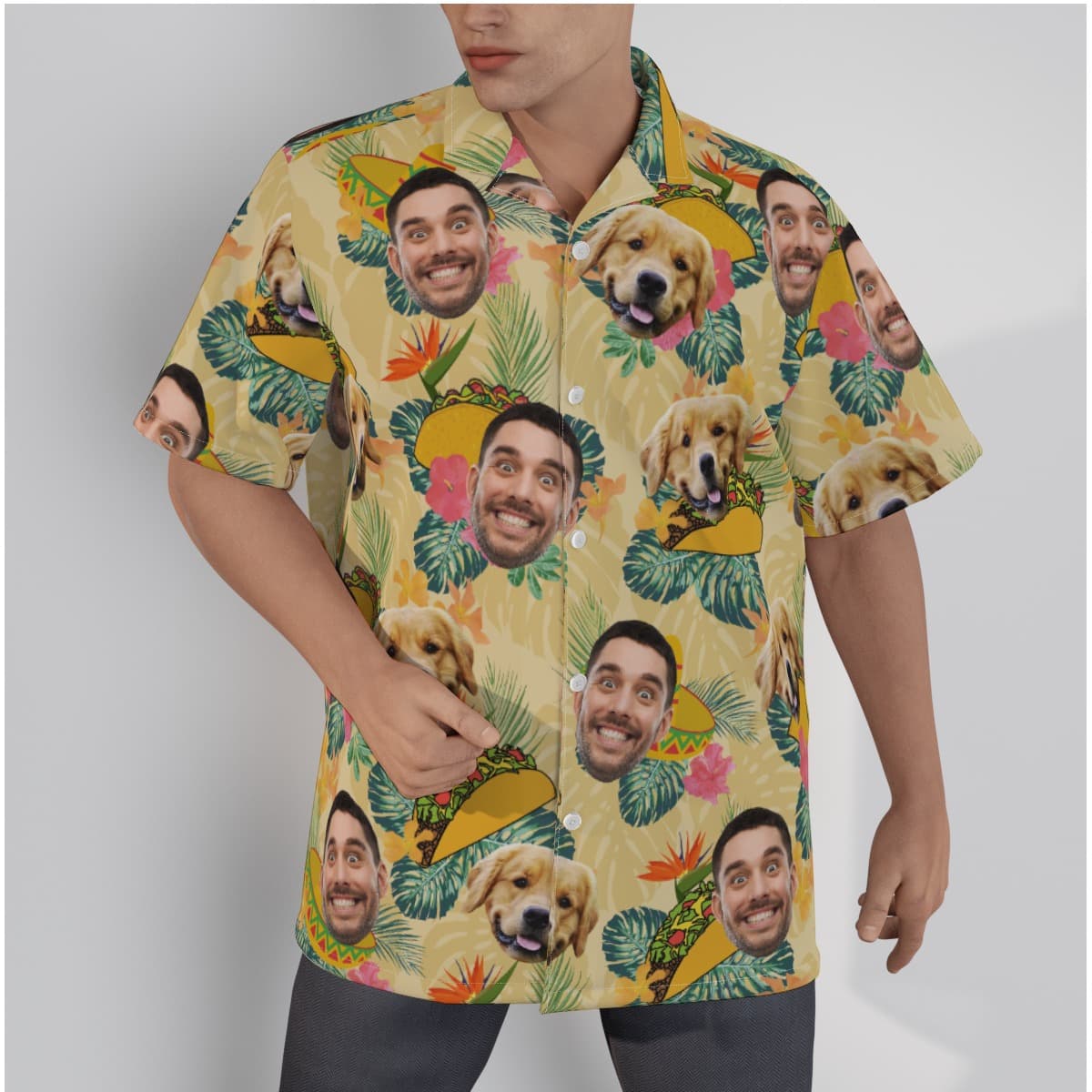 Custom Taco Hawaiian Shirt With Multiple Faces