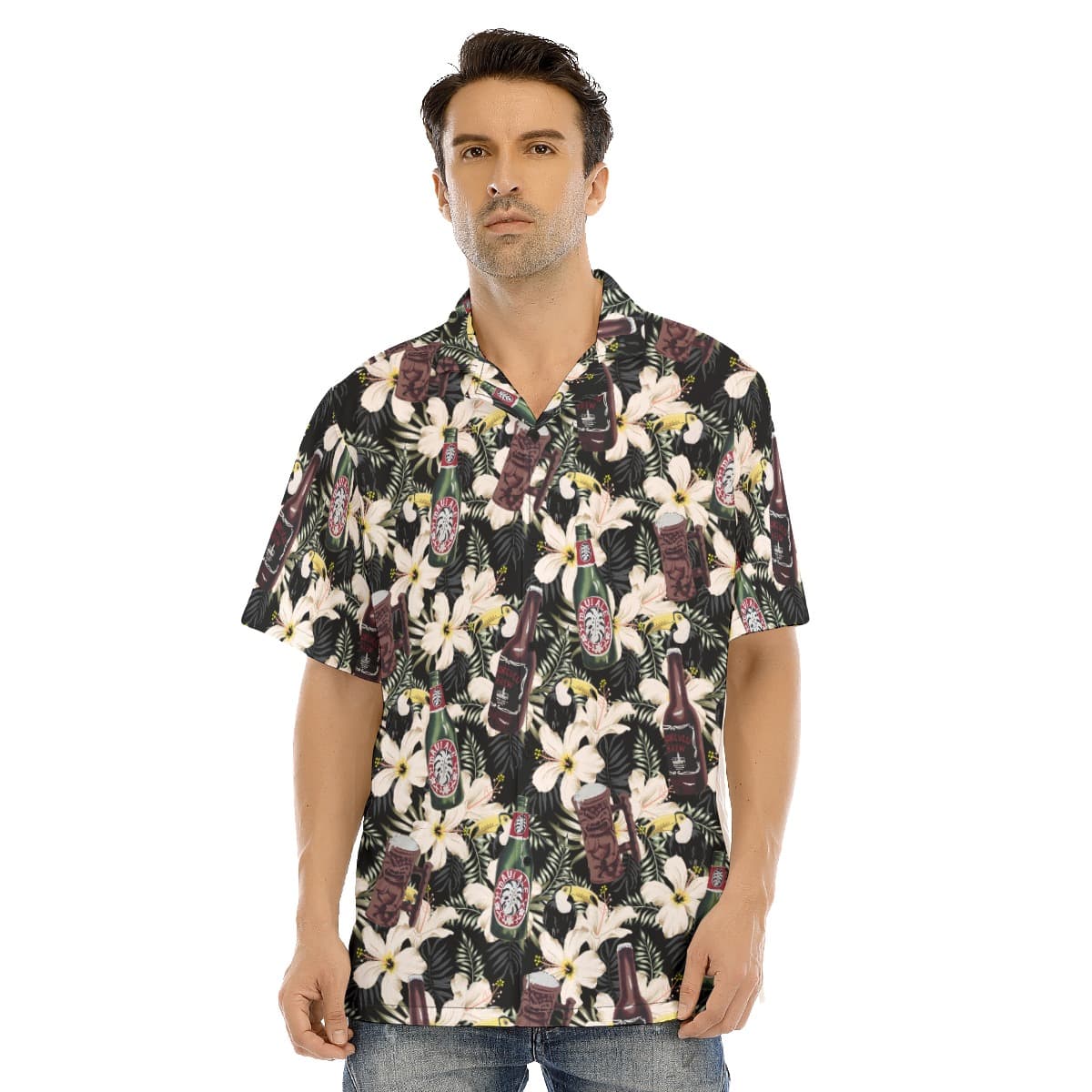 Floral Toucan Beer Vintage Hawaiian Shirt