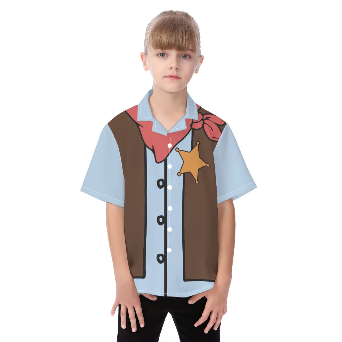 Kid's Cowboy Button Shirt Cosplay For Halloween