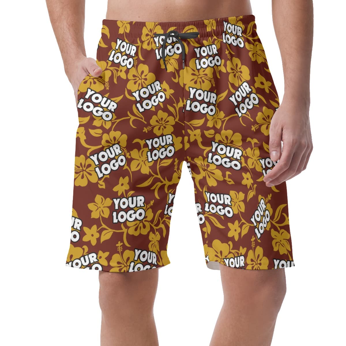 Personalized Team Logo Hawaiian Shorts For Men (1)