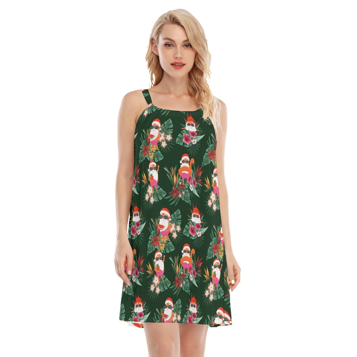 Santa Claus Christmas Aloha Dress For Women (1)