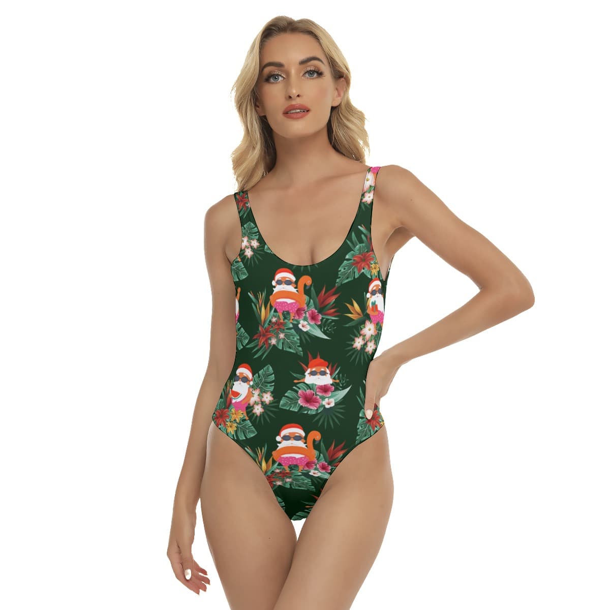 Sexy Santa Hawaiian One Piece Bathing Suit For Women