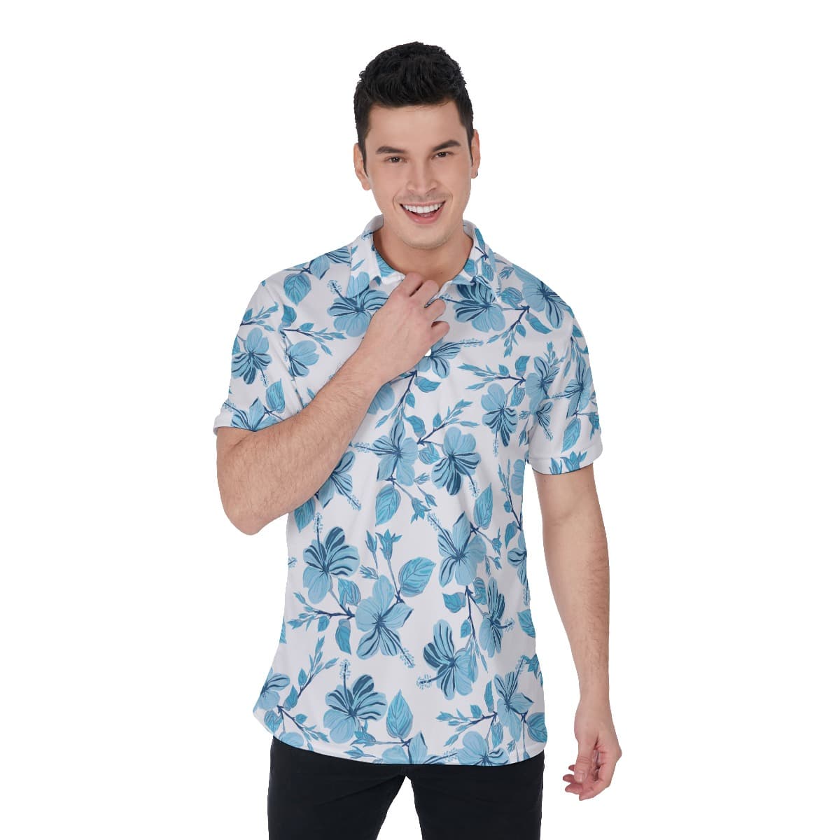 Tropical Hawaiian Polo Shirt For Men (1)