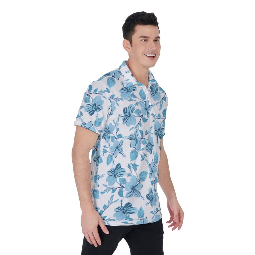 Tropical Hawaiian Polo Shirt For Men (1)