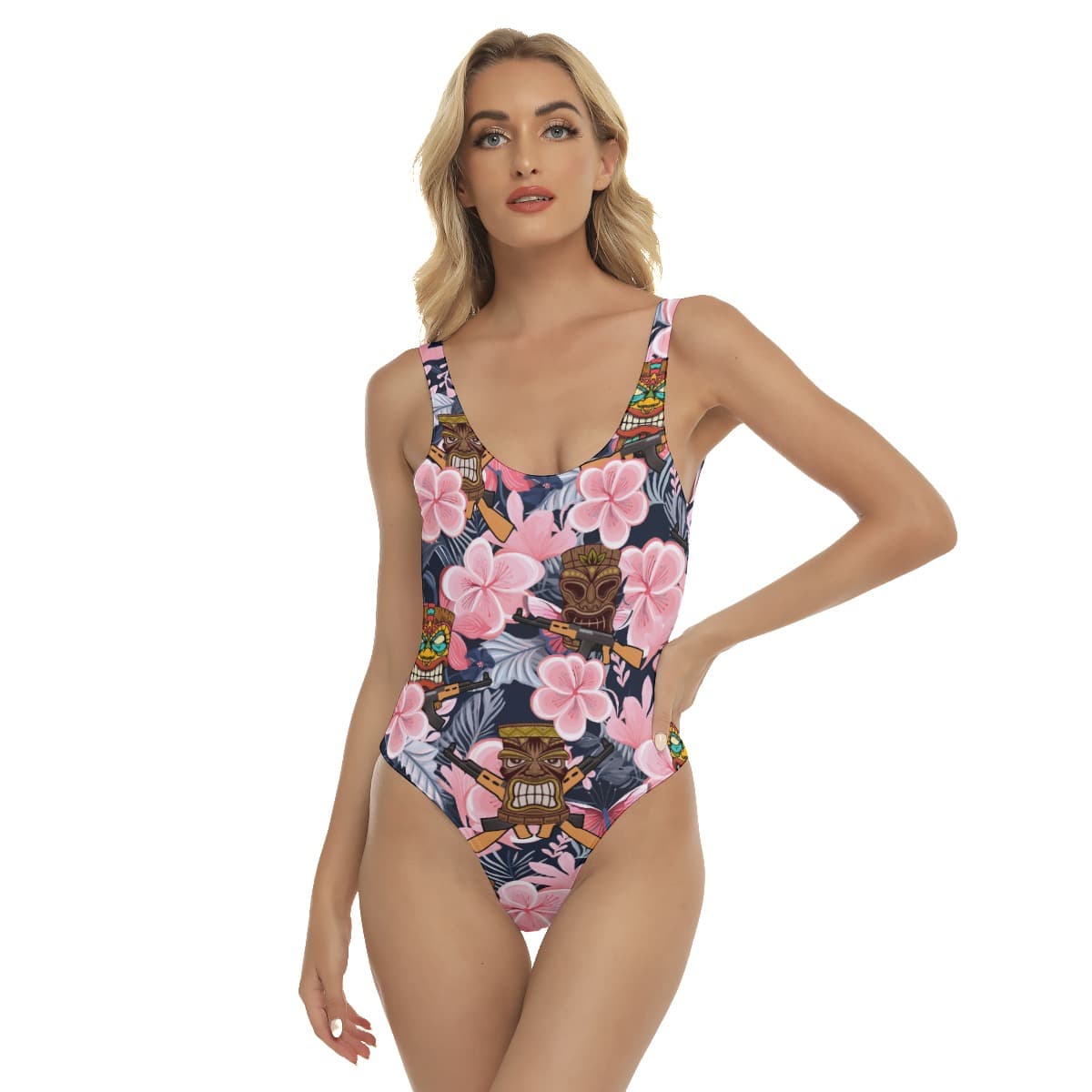 Tropical Tiki Gun Vintage Hawaiian Swimsuit For Women
