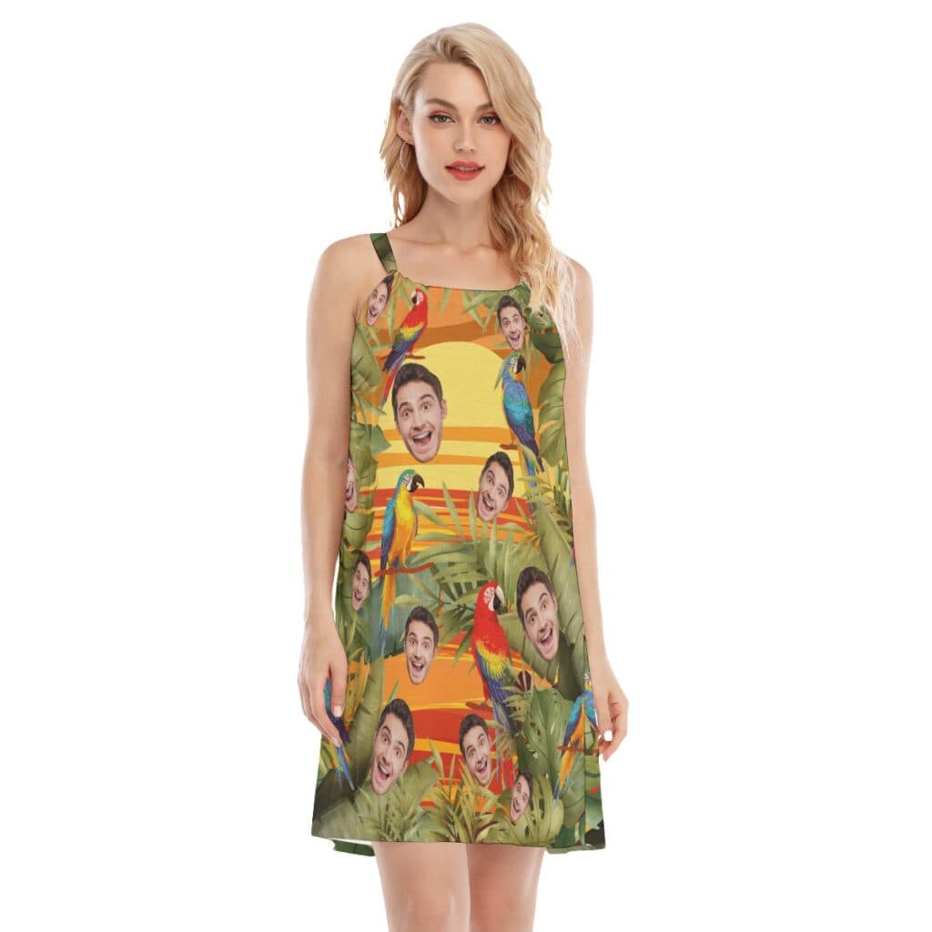 Unique Hawaiian Dress For Women With Custom Your Face (1)