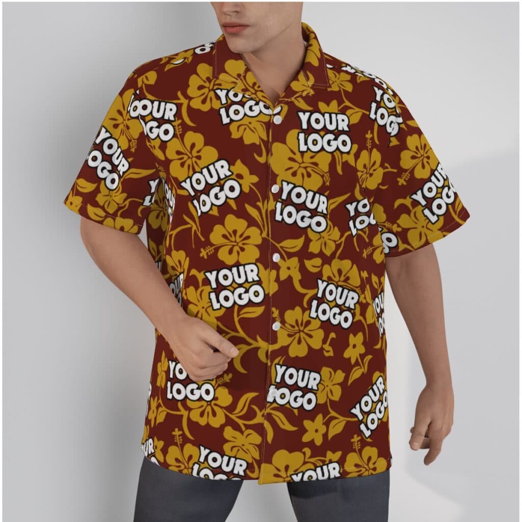 Vintage Custom Hawaiian Shirt With Company Logo