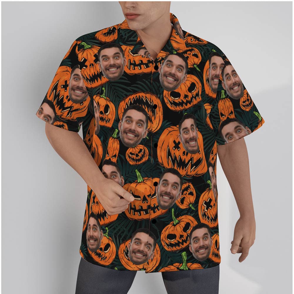 Custom Face Halloween Spooky Hawaiian Shirt