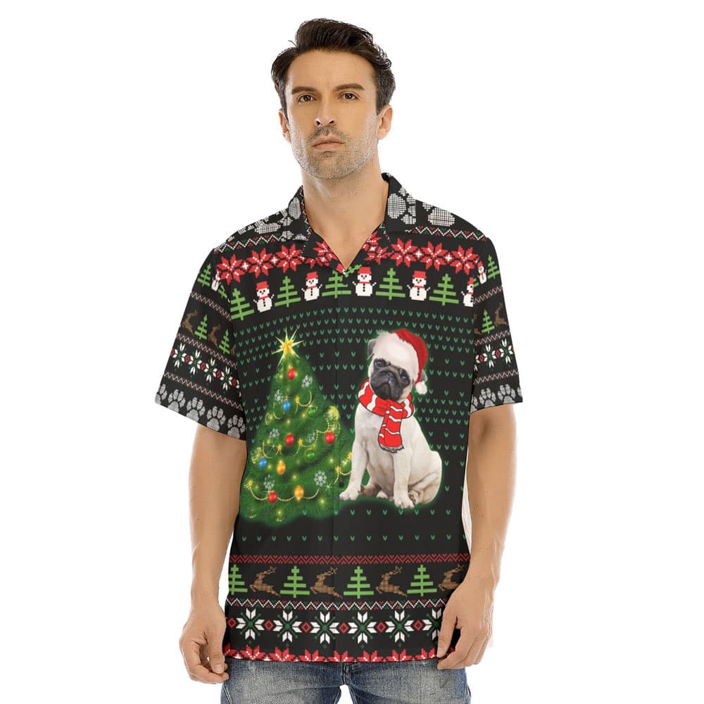 Funny Christmas Pug Ugly Hawaiian Shirt