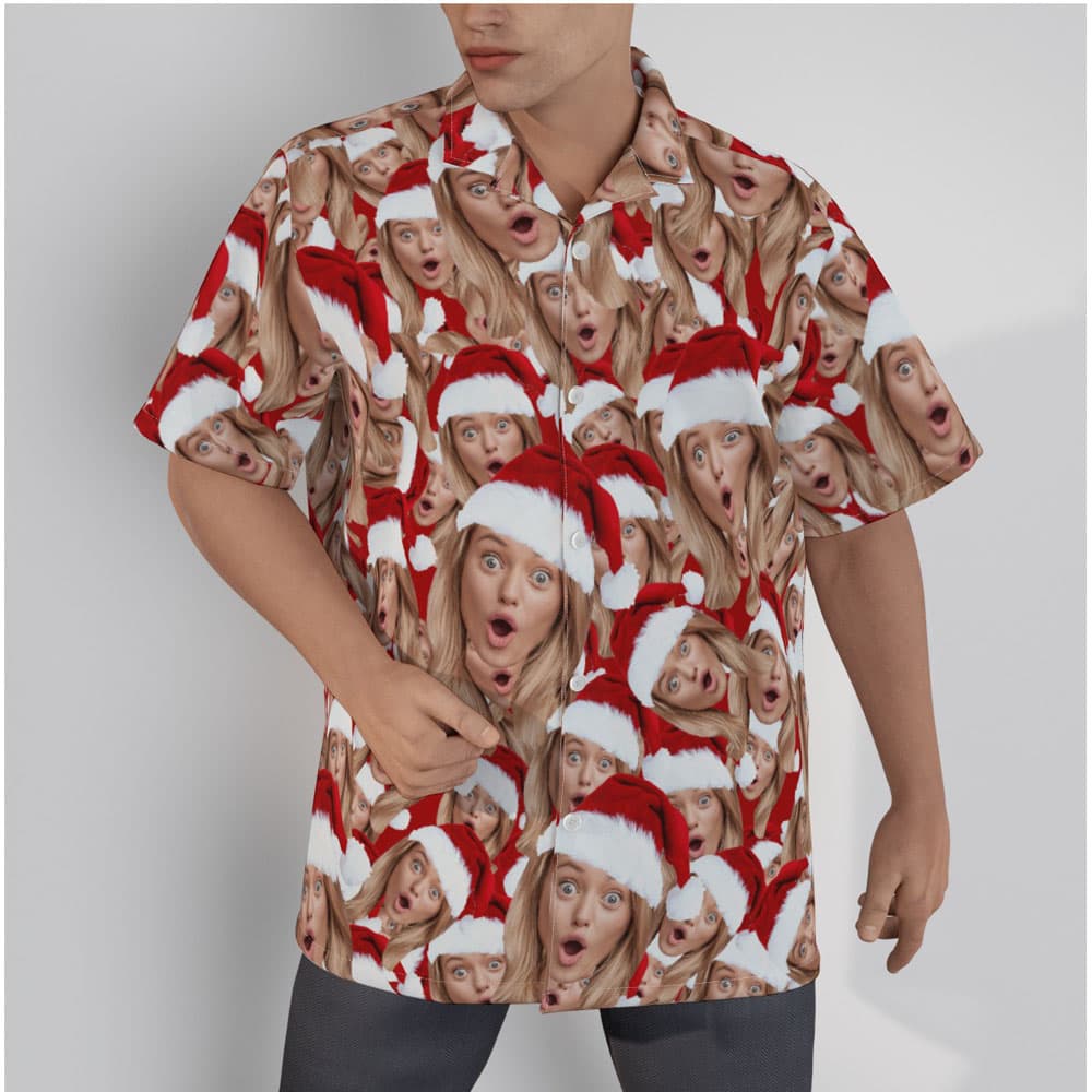 Funny Custom Christmas Hawaiian Shirt With Multiple Faces