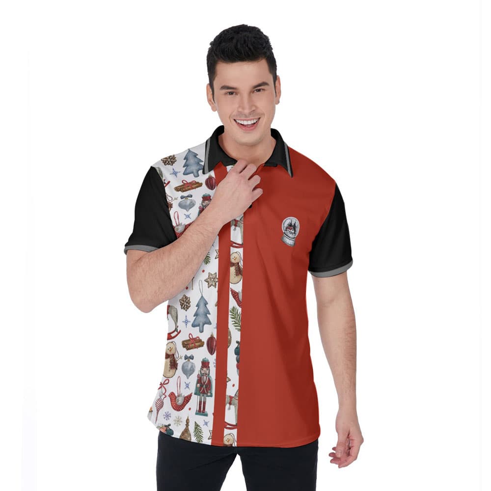 Christmas Hawaiian Men's Polo Golf Shirt