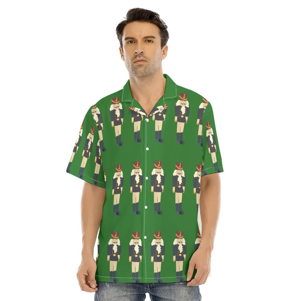 Christmas Nutcracker Green Hawaiian Shirt