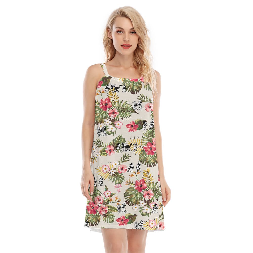 1928 Steamboat Willie Floral Summer Breeze Mickey Cami Dress1