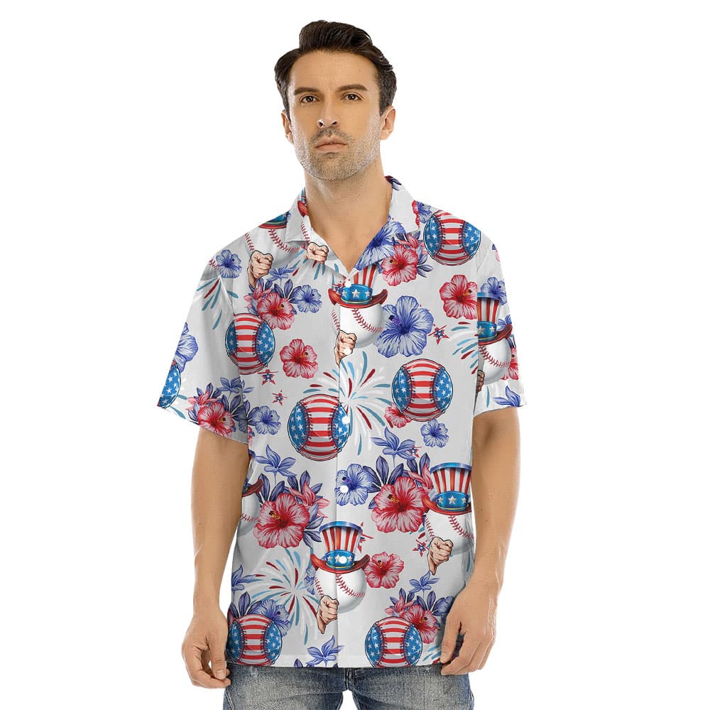 Baseball Independent Day Matching Hawaiian Outfit For Family1