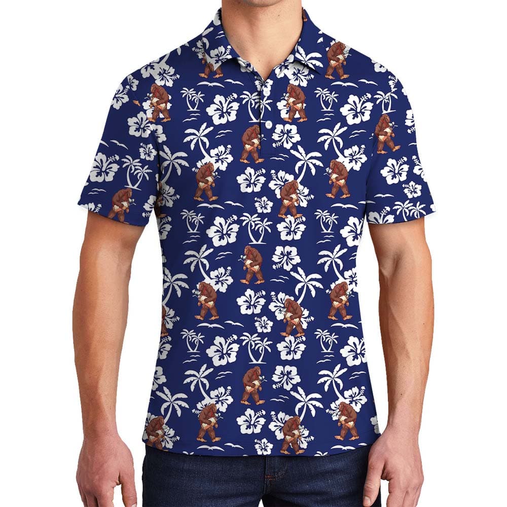Bigfoot Navy Mens Golf Polo Shirts