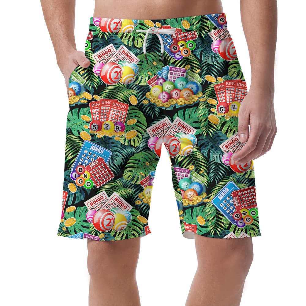 Bingo Tropical Beach Hawaiian Shorts For Men1