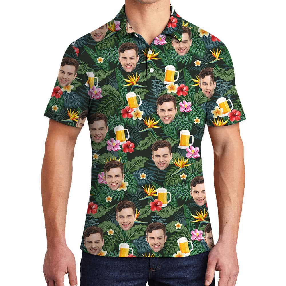 Cool Beer Tropical Men's Polo Shirt4