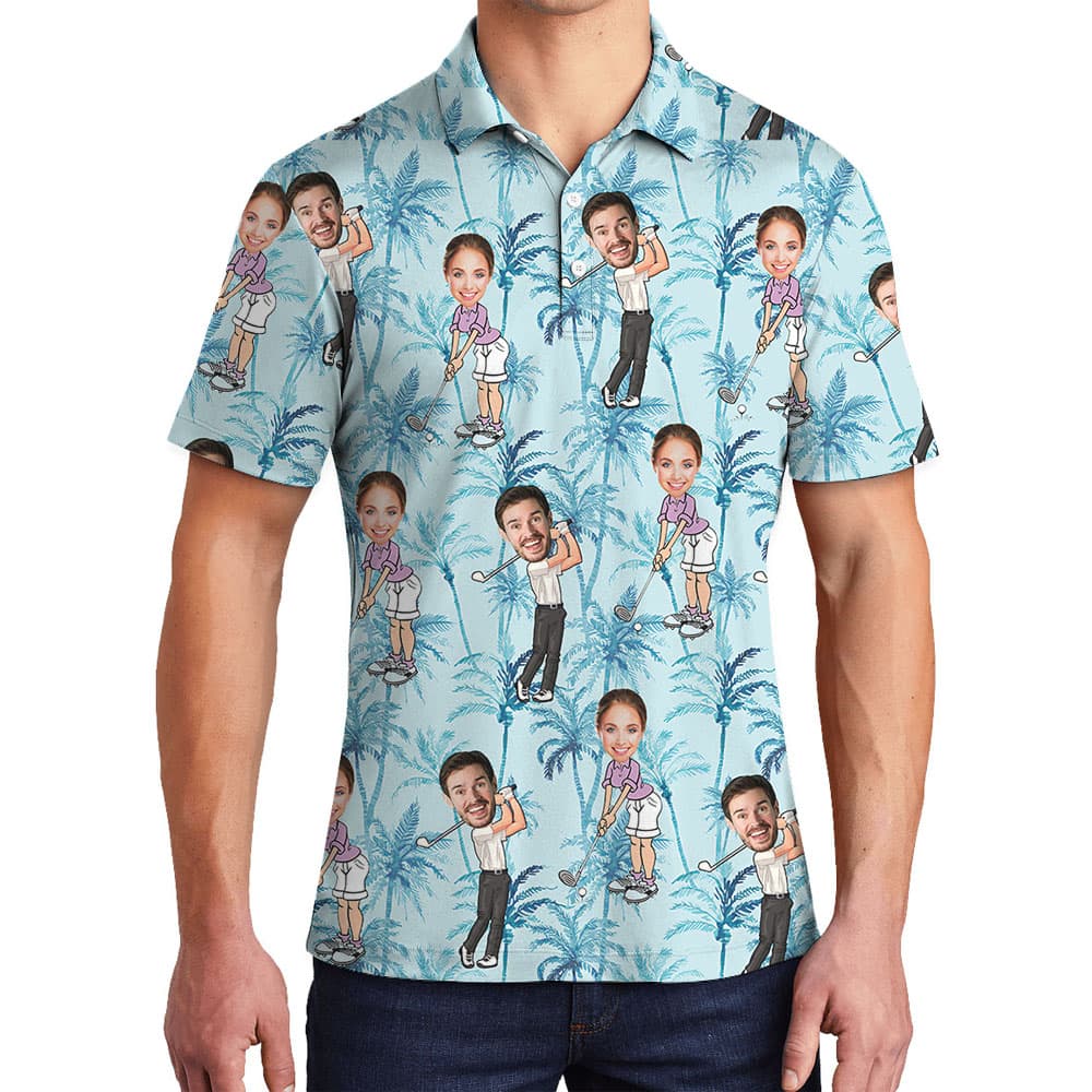 Custom Face Golf Men's Collared Shirt4