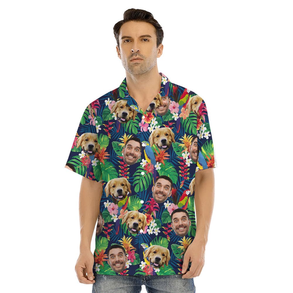Custom Face Tropical Matching Hawaiian Outfits For Family2