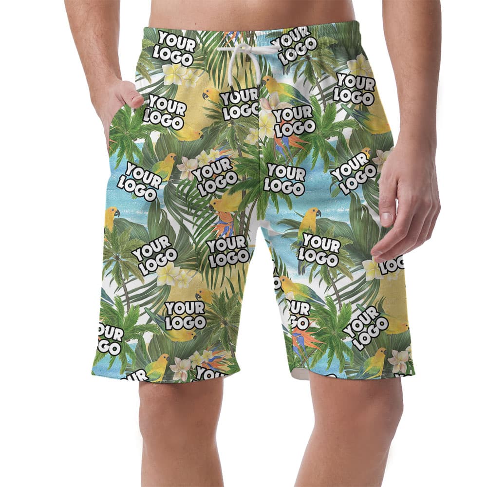 Custom Logo Hawaiian Shorts For Men1