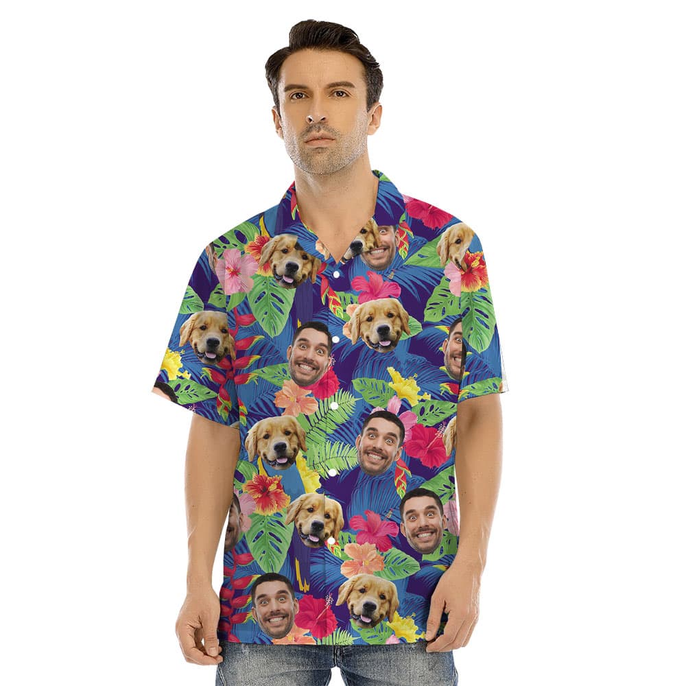 Custom Photo Matching Hawaiian Shirt And Dress Family1