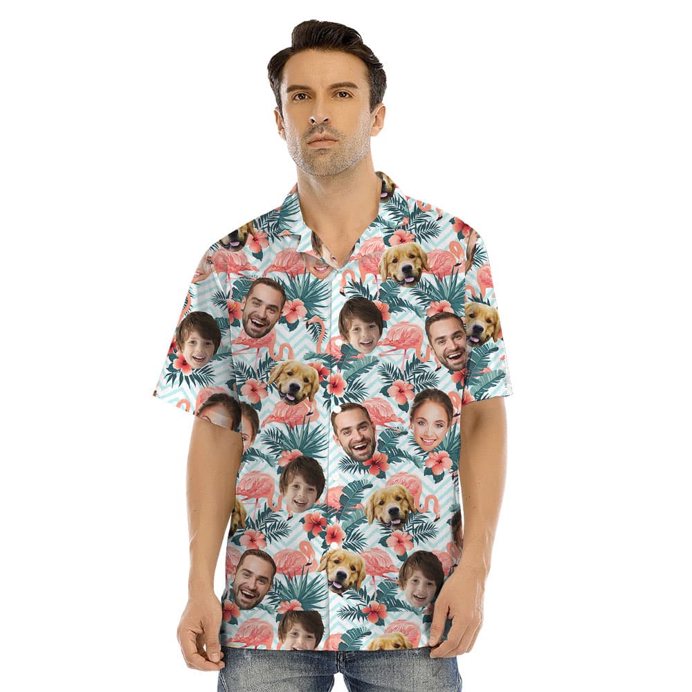 Custom Picture Mens And Womens Matching Hawaiian Shirts1