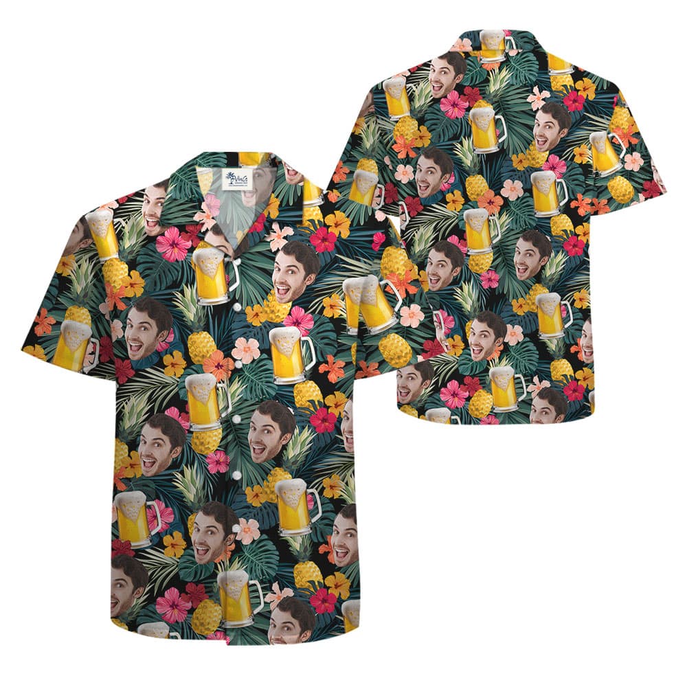 Drinking Beer Party Hawaiian Shirt With 3 Faces1