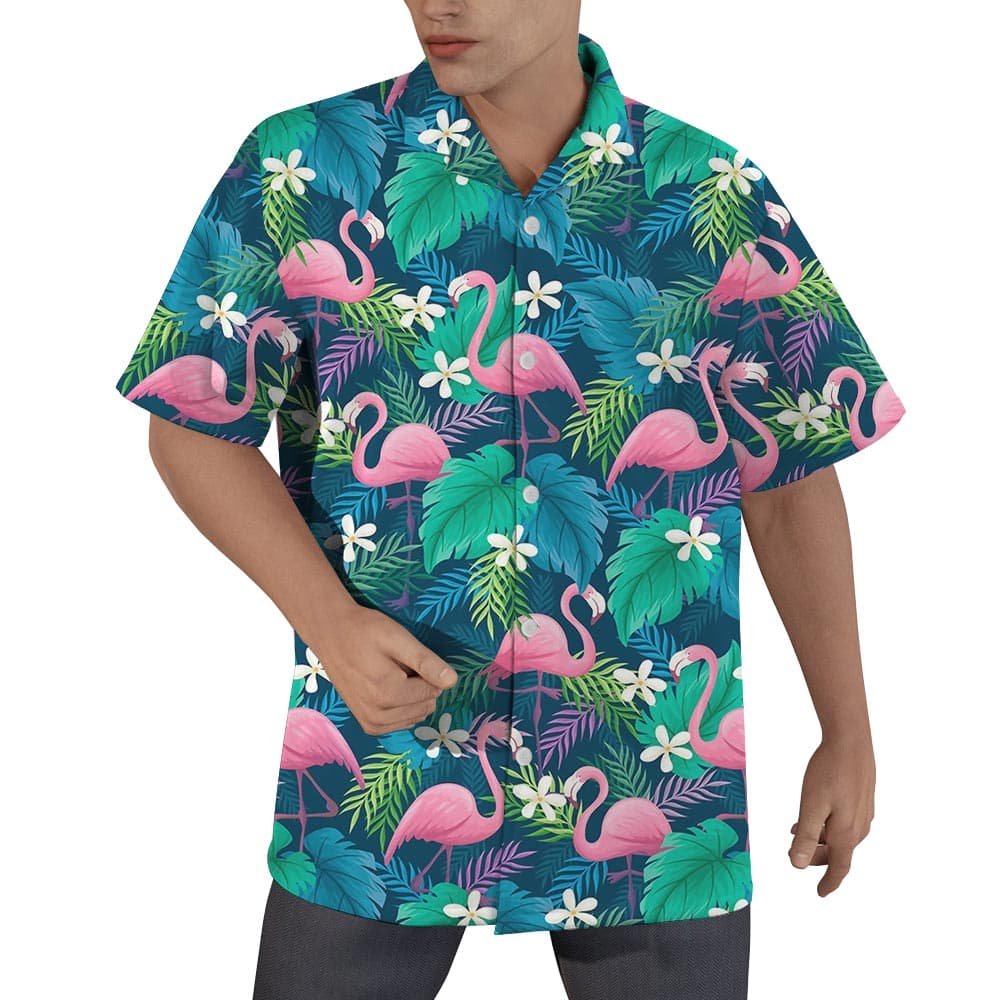 Flamingo Tropical Men's Hawaiian Shirt
