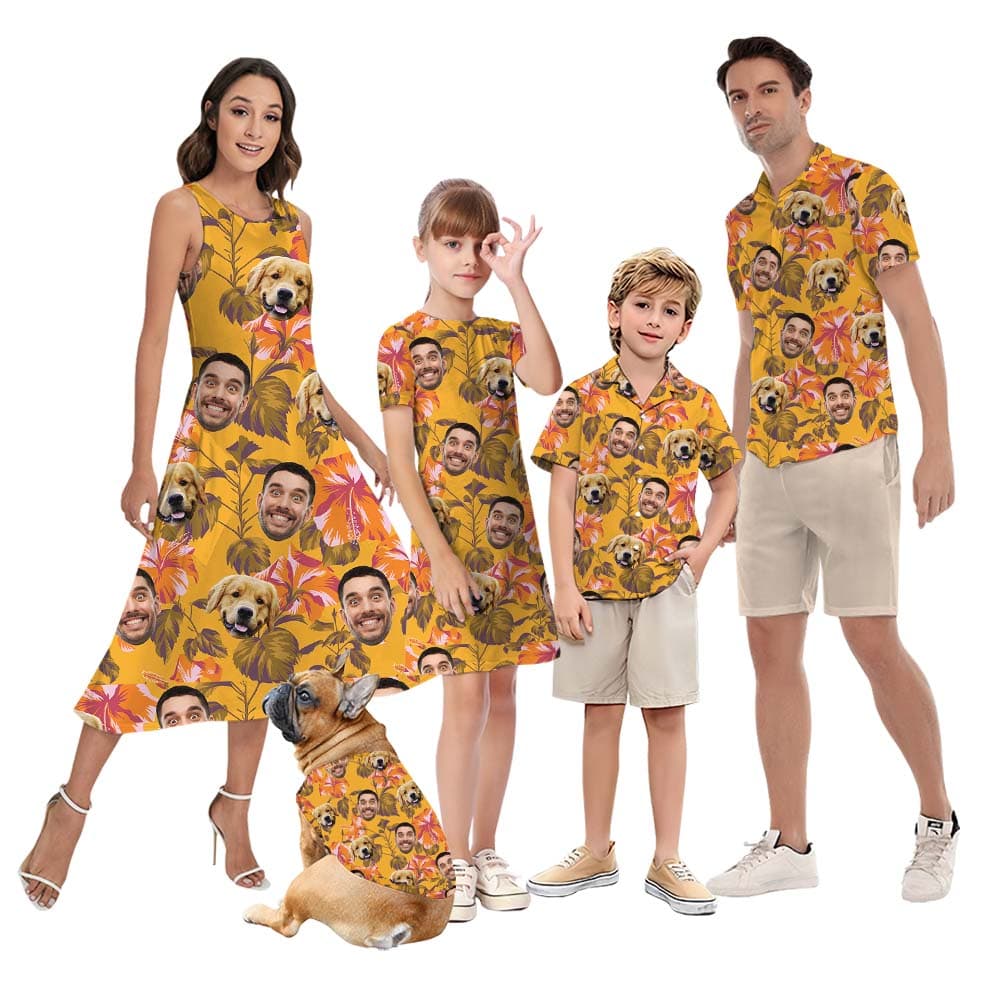 Hibiscus Custom Matching Hawaiian Shirts For Dog And Owner With Photos1