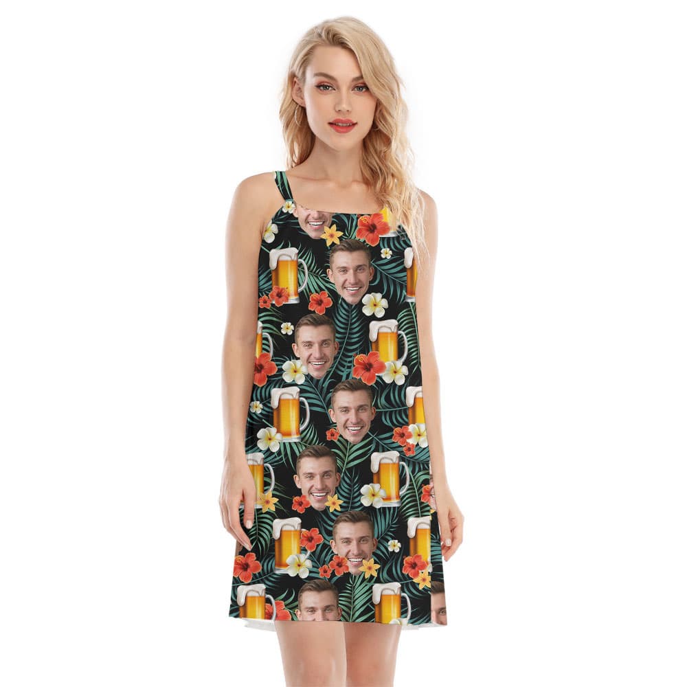 Matching Custom Face Cami Beer Dress With Photos1