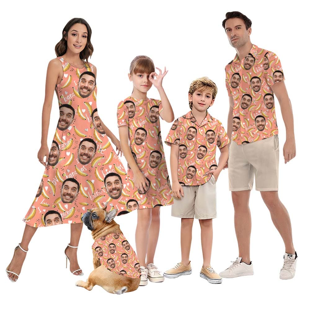 Matching Hawaiian Outfits For Family With Faces1
