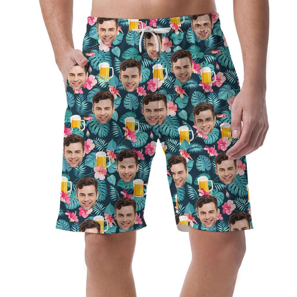 Men's Beer Festival Hawaiian Beach Shorts1