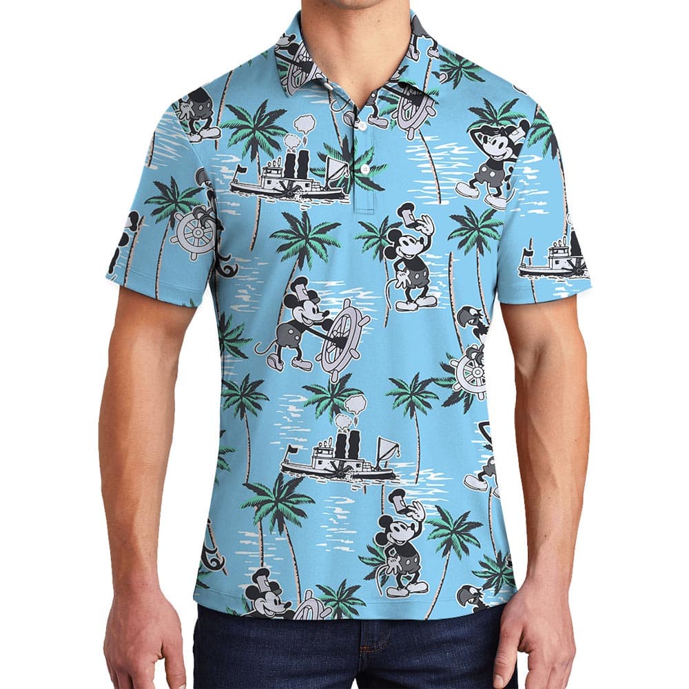 Men's Steamboat Willie Aloha Polo Shirt