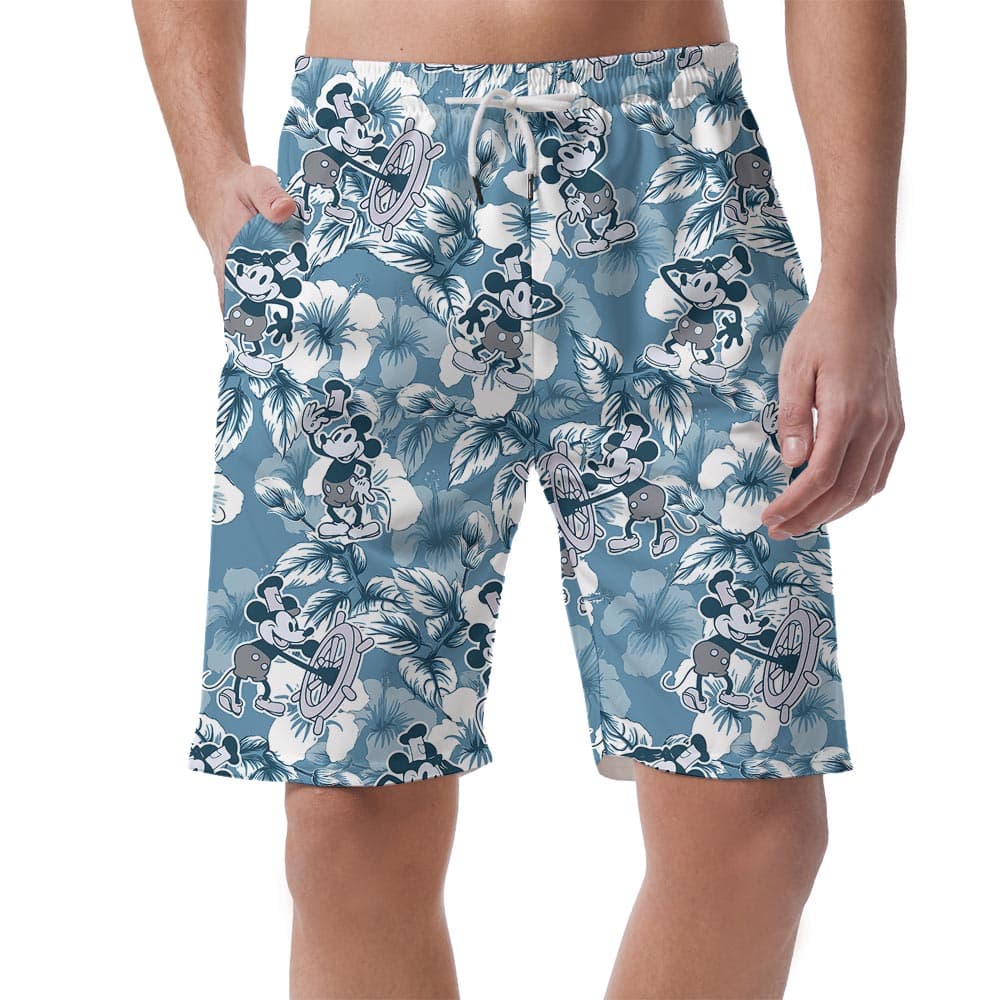 Men's Steamboat Willie Mickey Beach Shorts