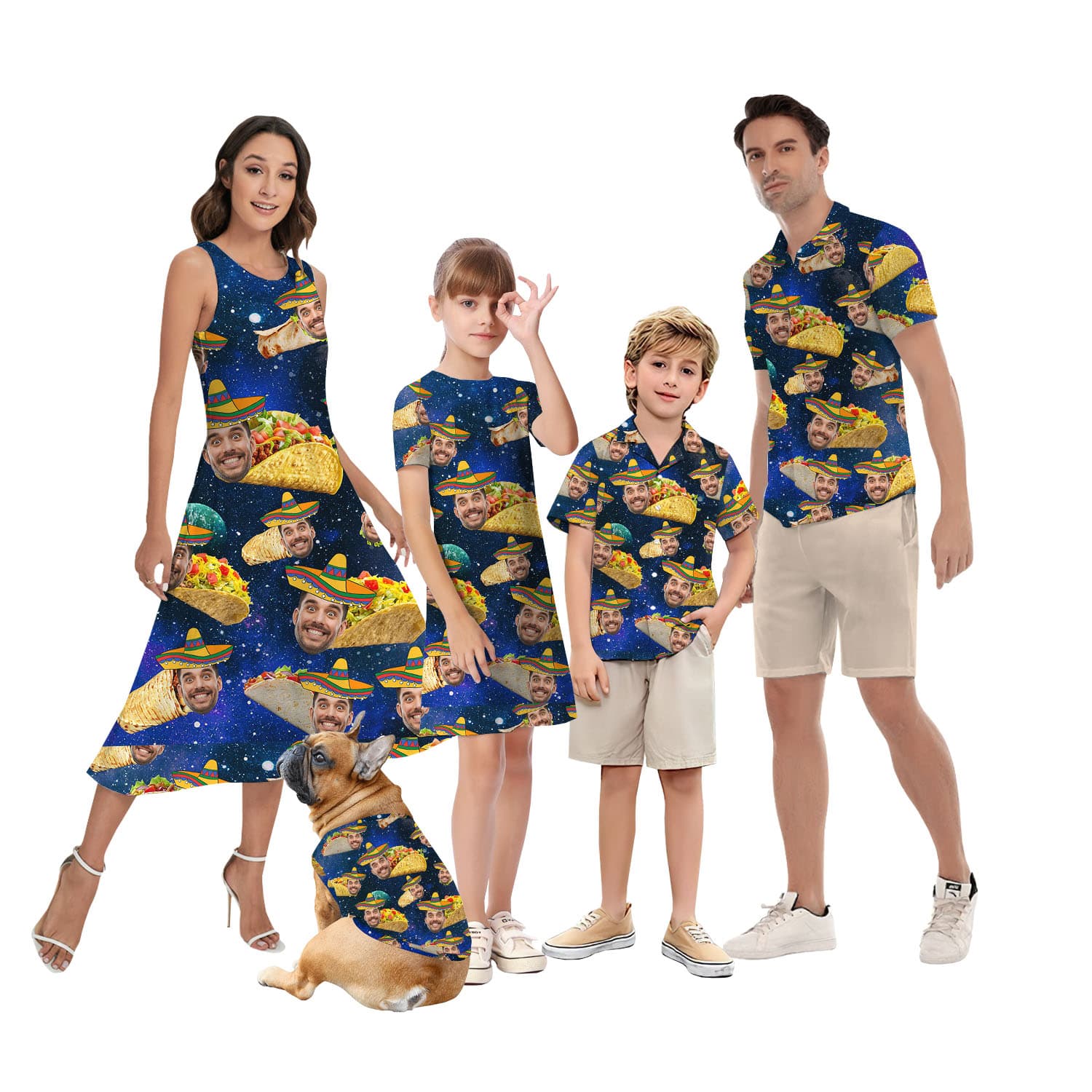 Mexico Taco Matching Hawaiian Shirt With Custom Face1