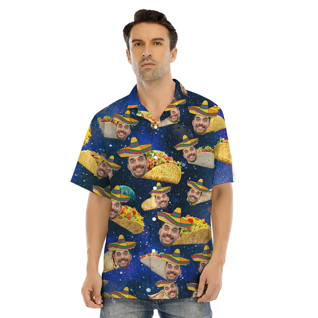 Mexico Taco Matching Hawaiian Shirt With Custom Face1