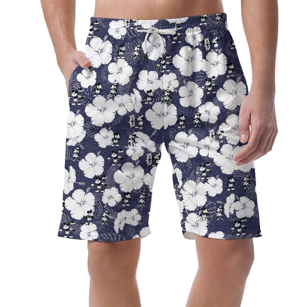 Mickey’s 1928 Steamboat Tropical Hawaiian Getaway Men’s Shorts