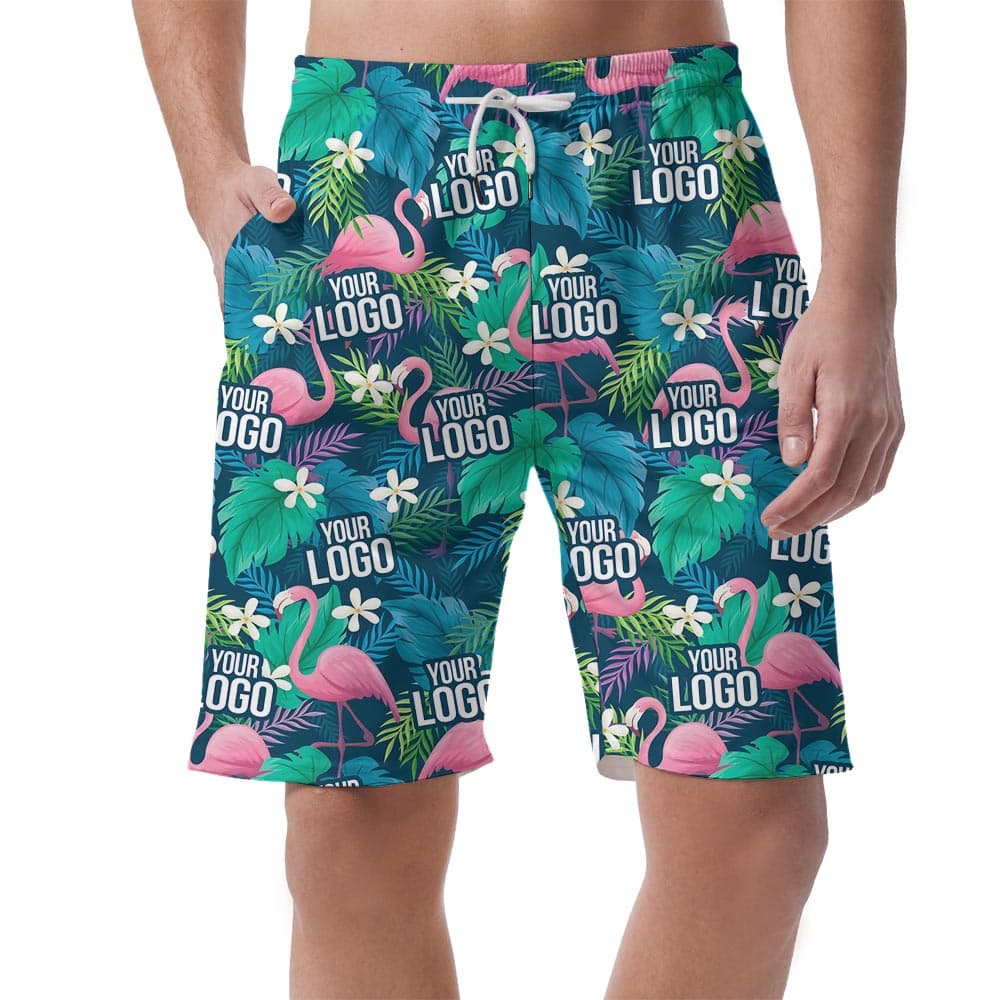 Personalized Logo Hawaiian Beach Shorts For Men