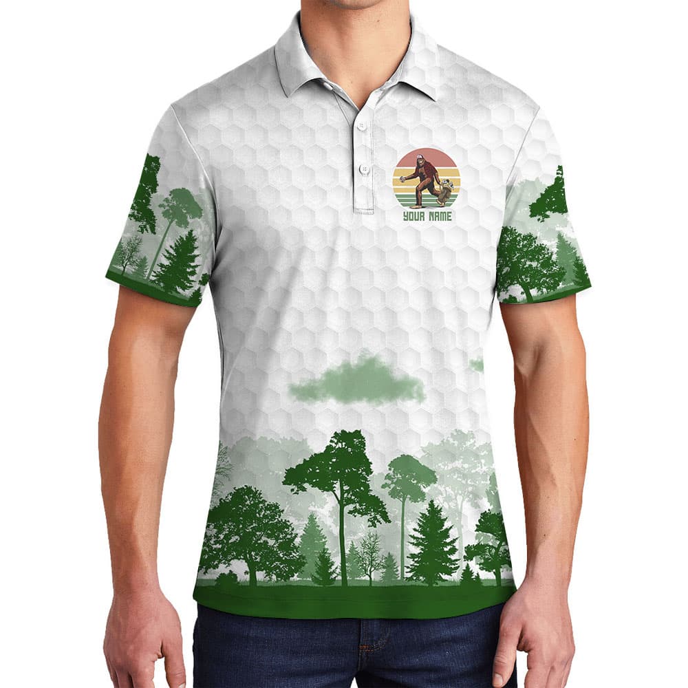 Personalized Name Bigfoot Golf Men's Polo Shirts1