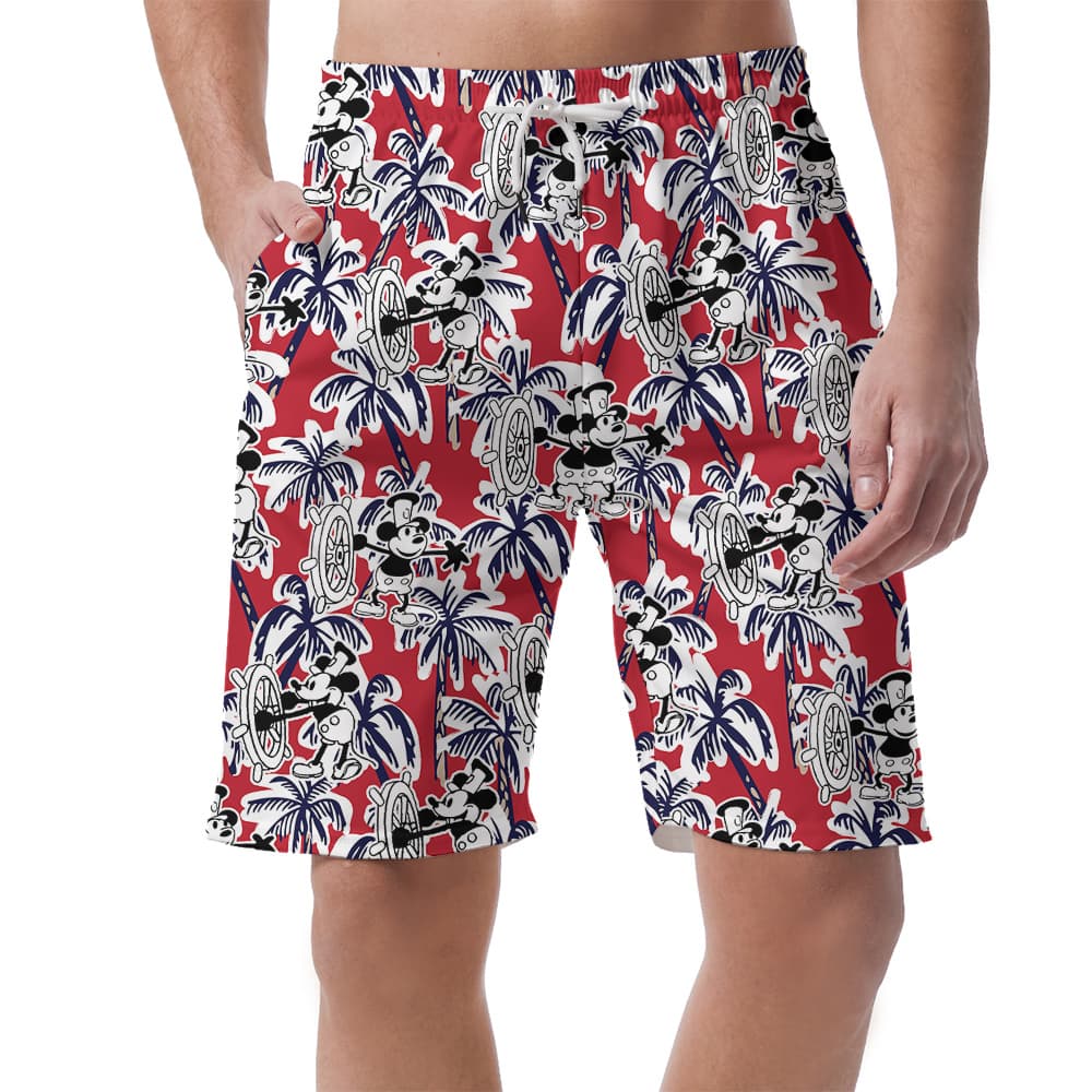Sailor's Delight Mickey 1928 Steamboat Vintage Hawaiian Men Shorts1