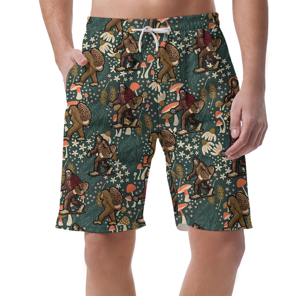 Sasquatch Mushroom Hawaiian Shorts For Men1