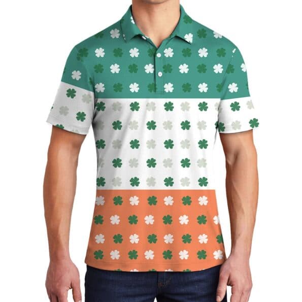 St Patrick Day Lucky Charm Polo Shirt For Men
