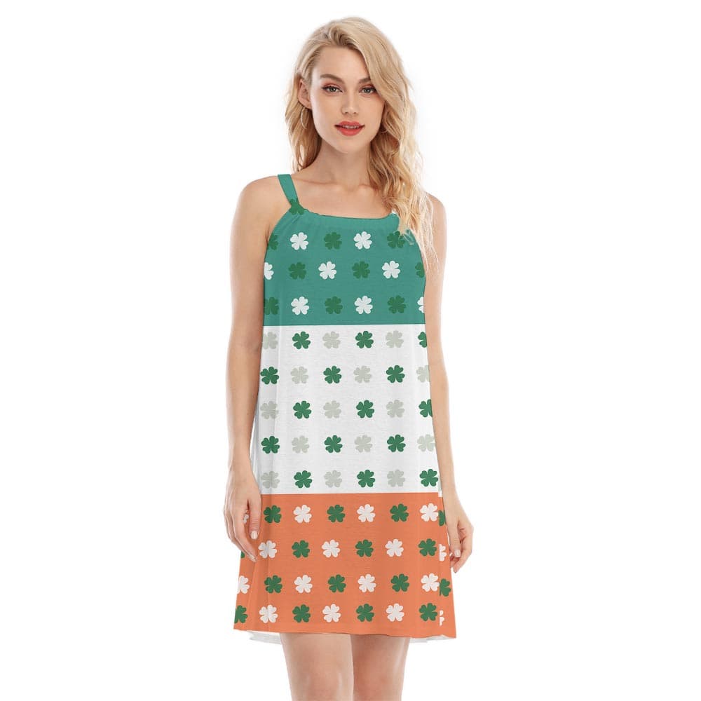 St. Patrick's Day Lucky Charm Green Cami Dress For Women
