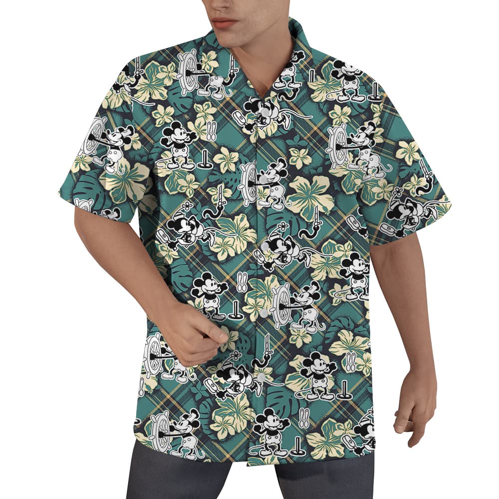 Steamboat Stripes 1928 Mickey Aloha Men Shirts1