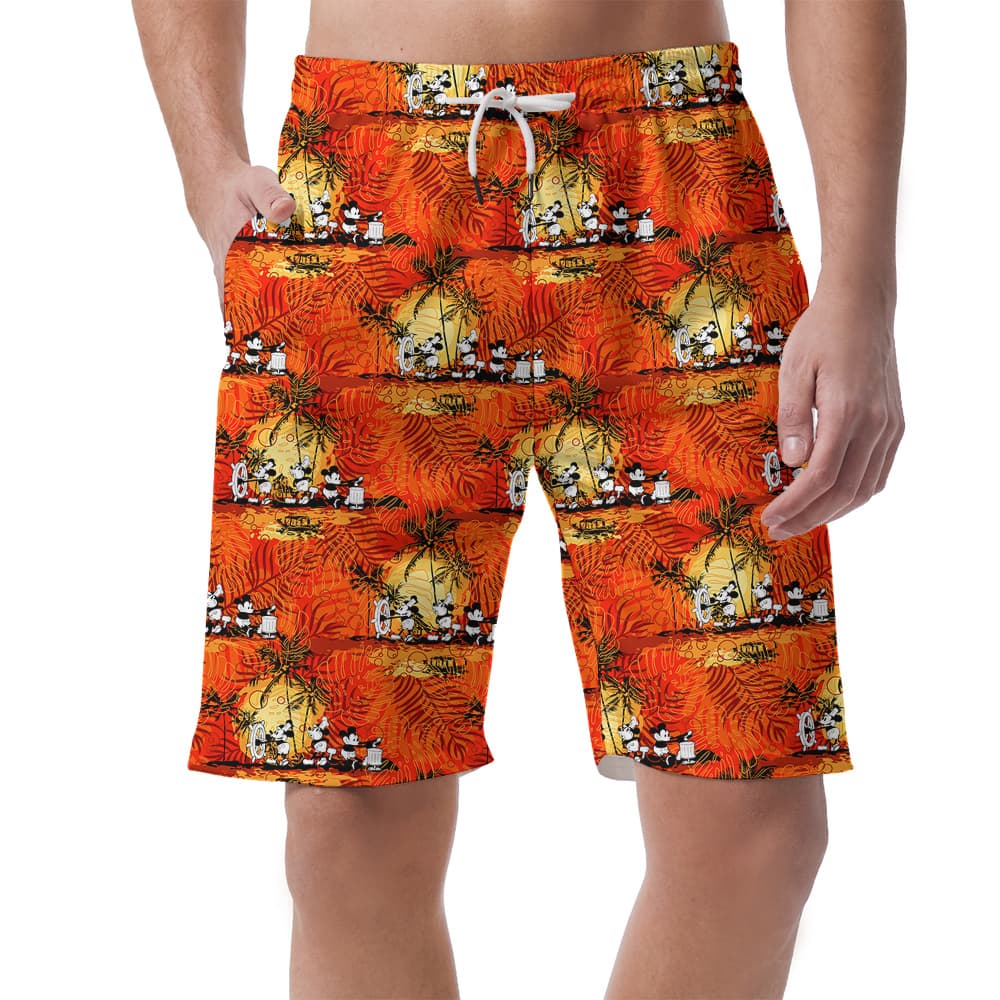 Steamboat Willie 1928 Hawaiian Tropics Shorts For Men4