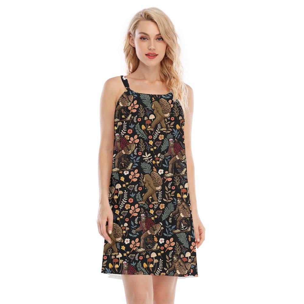Tropical Cami Dress For Bigfoot And Mushroom Lover1