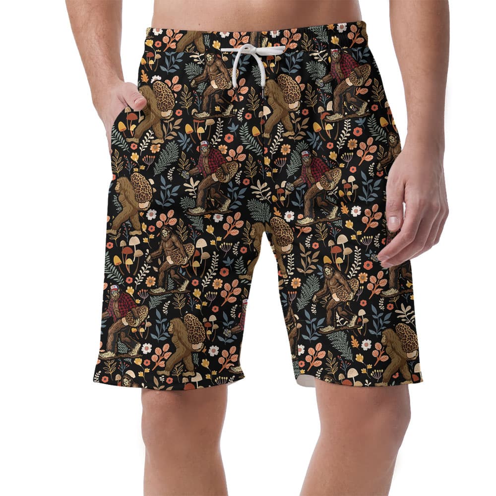 Unique Bigfoot Mushroom Tropical Men's Shorts1
